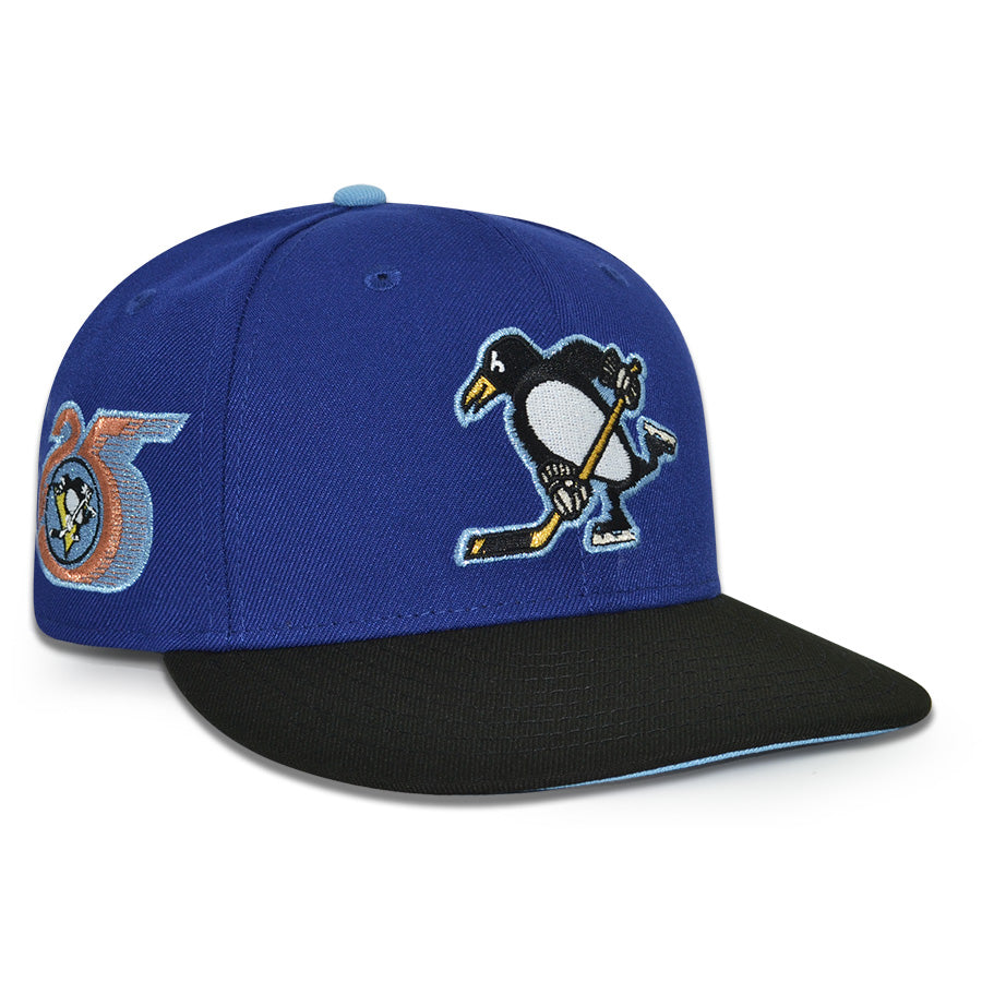 Pittsburgh Penguins "EMPEROR" Exclusive New Era 59Fifty Fitted Hat - Dark Royal/Black