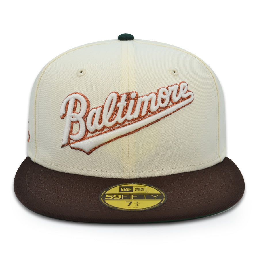Baltimore Orioles "50 GRAMS 2.0" Exclusive New Era 59Fifty Fitted Hat - Chrome/Burntwood