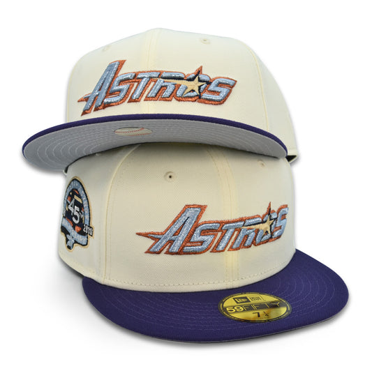 🚨PRE-ORDER ONLY🚨SHIPPING MID TO LATE AUGUST 2024: Houston Astros 45Th Anniversary "DRANK on Ice" Exclusive New Era 59Fifty Fitted Hat - Chrome/Purple