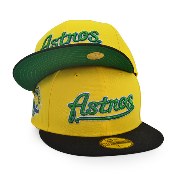 Houston Astros 45th ANNIVERSARY Exclusive New Era 59Fifty Fitted Hat - Yellow/Black