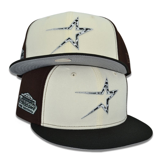 Houston Astros "COZY CATTLE"" Exclusive New Era 59Fifty Fitted Hat - Chrome/Black/Walnut