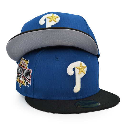 Philadelphia Phillies 1996 ALL-STAR GAME Exclusive New Era 59Fifty Fitted Hat - Seashore Blue/Black