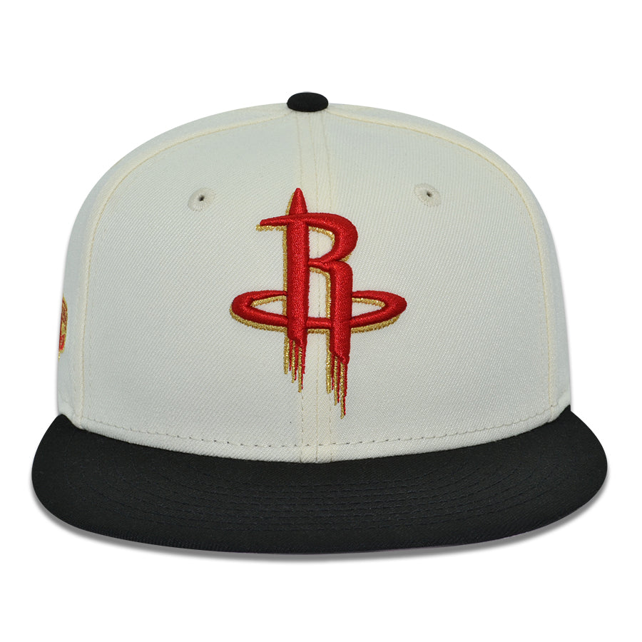 Houston Rockets "SHOT CALLER" Exclusive New Era 59Fifty Fitted Hat - Chrome/Black/Pinky