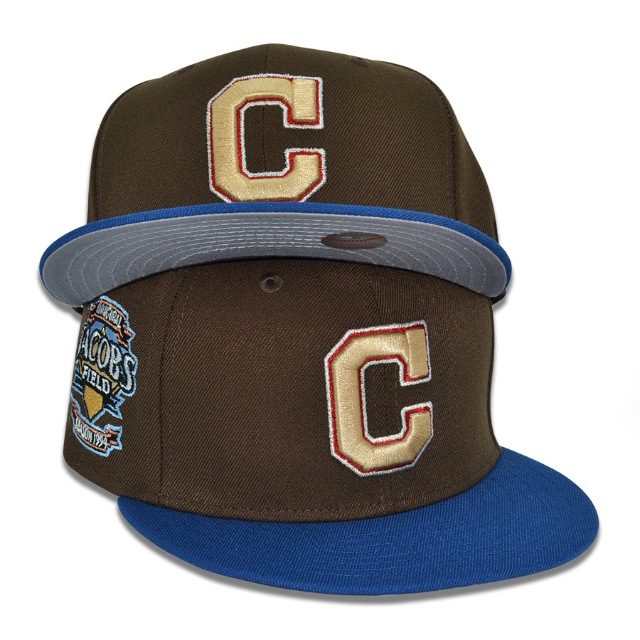 Cleveland Indians "INFINITY CASTLE" Exclusive New Era 59Fifty Fitted Hat - Walnut/Calming Blue