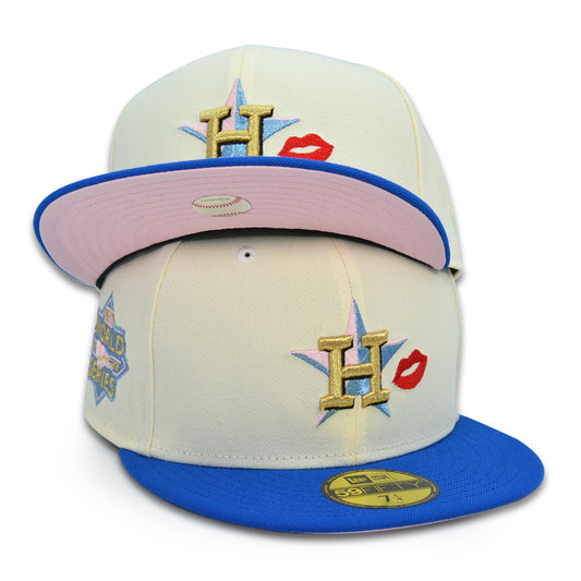 Houston Astros "SMACK'EM" 2022 World Series Exclusive New Era 59Fifty Fitted Hat - Chrome/Royal