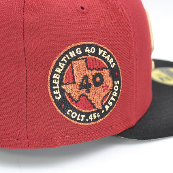 Houston Colt 45's 40th ANNIVERSARY Exclusive New Era 59Fifty Fitted Hat – Brick/Black