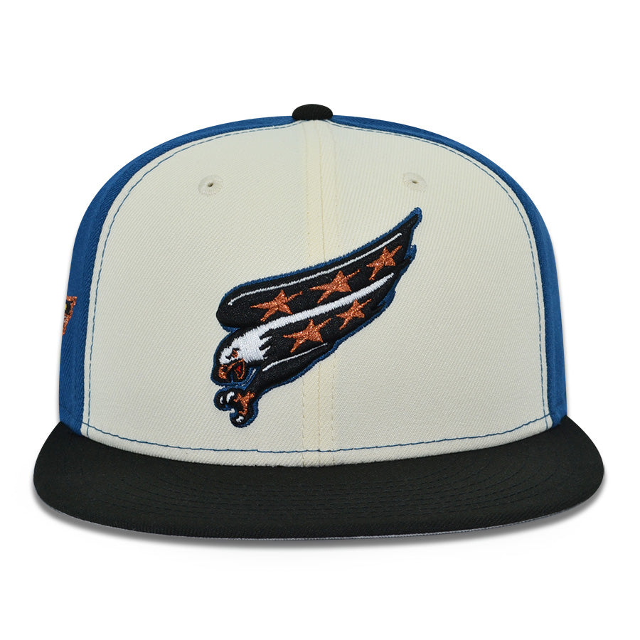 Washington Capitals "3PC SCREAMING EAGLE" Exclusive New Era 59Fifty Fitted Hat - Chrome/Black/Seashore Blue