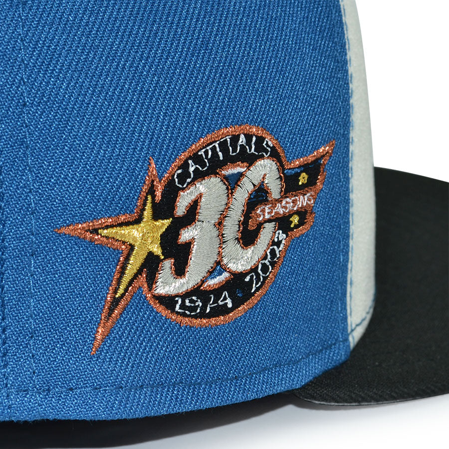 Washington Capitals "3PC SCREAMING EAGLE" Exclusive New Era 59Fifty Fitted Hat - Chrome/Black/Seashore Blue