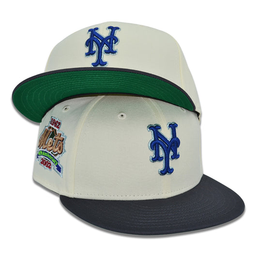 New York Mets "BALL PARK" Exclusive New Era 59Fifty Fitted Hat - Chrome/Dark Graphite