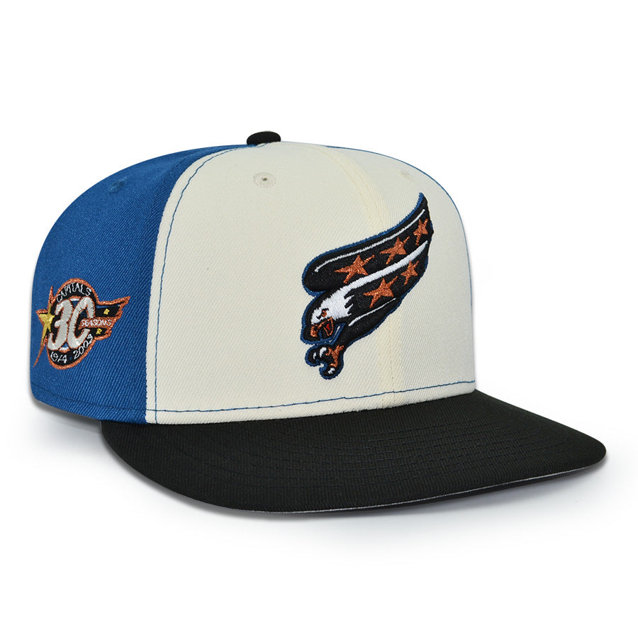 Washington Capitals "3PC SCREAMING EAGLE" Exclusive New Era 59Fifty Fitted Hat - Chrome/Black/Seashore Blue