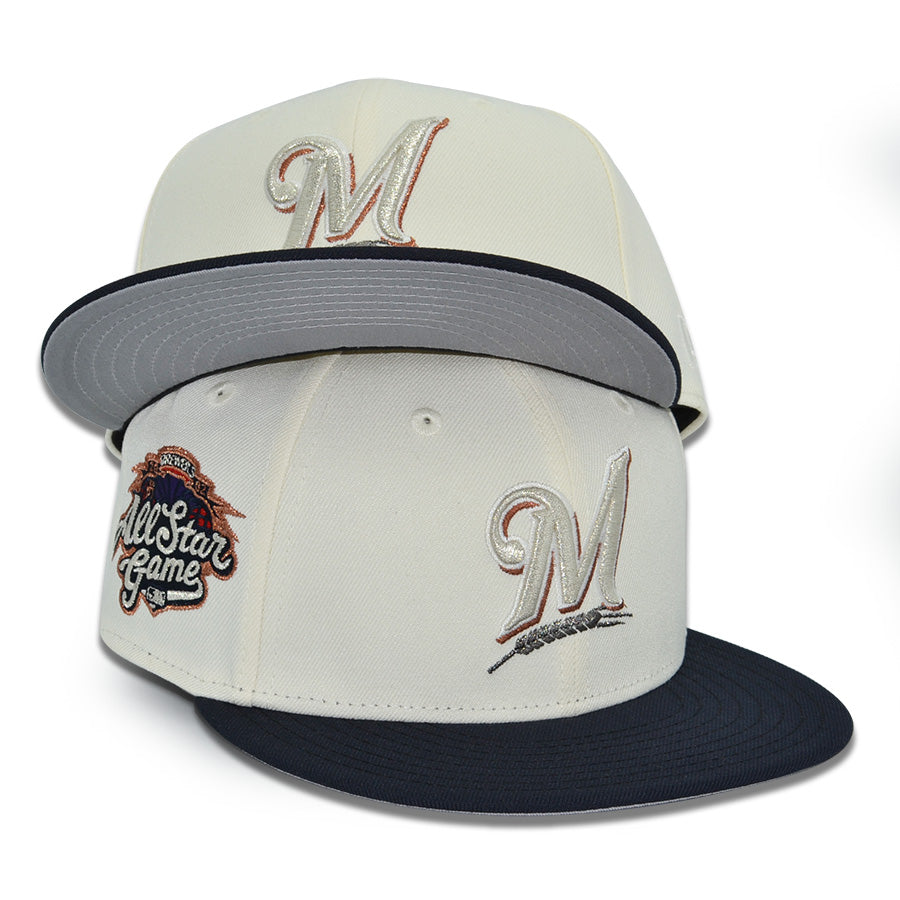 Milwaukee Brewers "MARVELS" Exclusive New Era 59Fifty Fitted Hat - Chrome/Navy