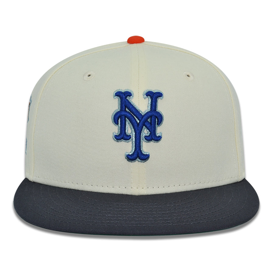 New York Mets "BALL PARK" Exclusive New Era 59Fifty Fitted Hat - Chrome/Dark Graphite