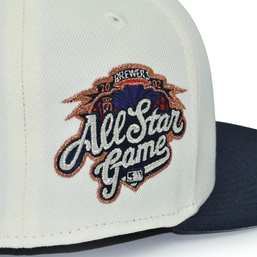 Milwaukee Brewers "MARVELS" Exclusive New Era 59Fifty Fitted Hat - Chrome/Navy