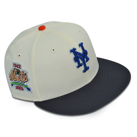 New York Mets "BALL PARK" Exclusive New Era 59Fifty Fitted Hat - Chrome/Dark Graphite