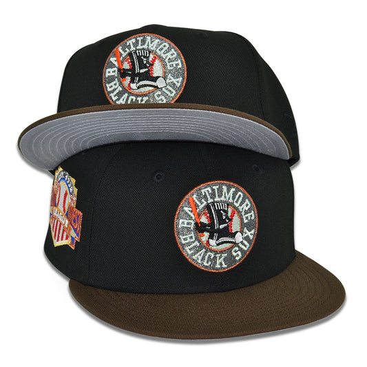 Baltimore Black Sox "BLACK MAGIC" Exclusive New Era 59Fifty Fitted Hat - Black/Walnut