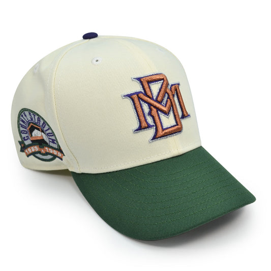 Milwaukee Brewers "BALL MONEY" County Stadium Exclusive New Era 59Fifty Fitted Hat - Chrome/Pine