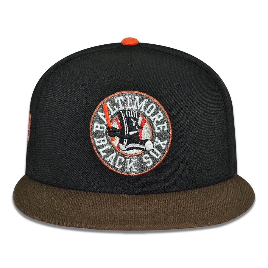 Baltimore Black Sox "BLACK MAGIC" Exclusive New Era 59Fifty Fitted Hat - Black/Walnut