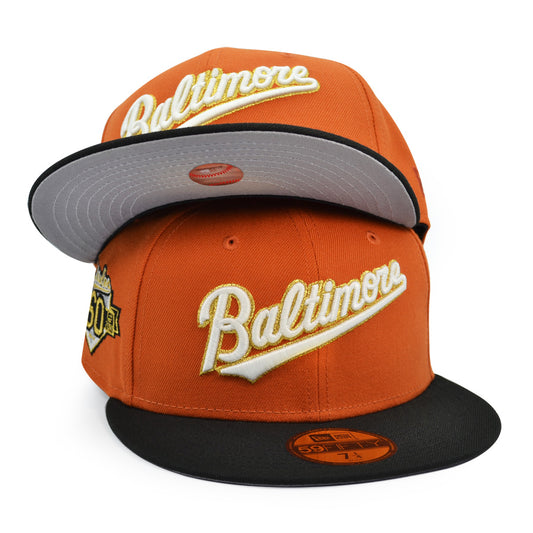 Baltimore Orioles 60th Anniversary Exclusive New Era 59Fifty Fitted Hat - Flight Orange/Black