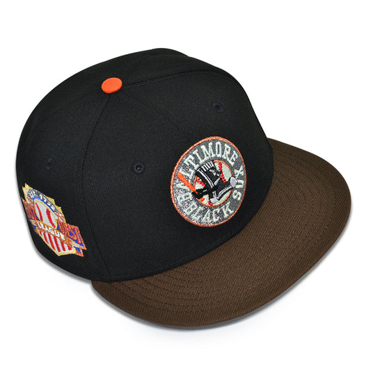 Baltimore Black Sox "BLACK MAGIC" Exclusive New Era 59Fifty Fitted Hat - Black/Walnut