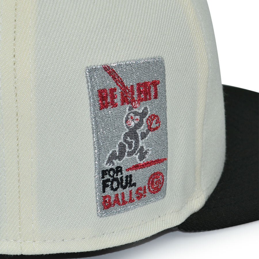 Chicago Cubs "WHITE CEMENT" Exclusive New Era 59Fifty Fitted Hat - Chrome/Black