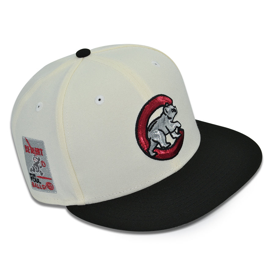 Chicago Cubs "WHITE CEMENT" Exclusive New Era 59Fifty Fitted Hat - Chrome/Black