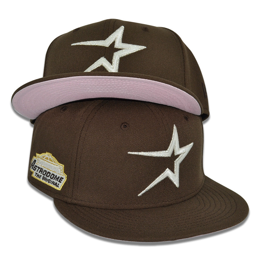 Houston Astros "PINKY STAR" Exclusive New Era 59Fifty Fitted Hat - Walnut/Pinky UV