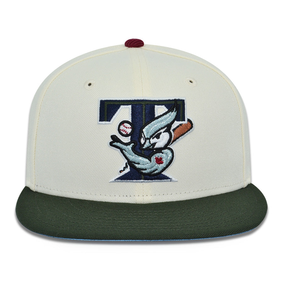 Toronto Blue Jays "BANNED" Exclusive New Era 59Fifty Fitted Hat - Chrome/Seaweed