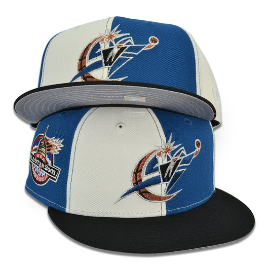 Washington Wizards "THE WIZ" Pinwheel Exclusive New Era 59Fifty Fitted Hat - Chrome/Seashore/Black