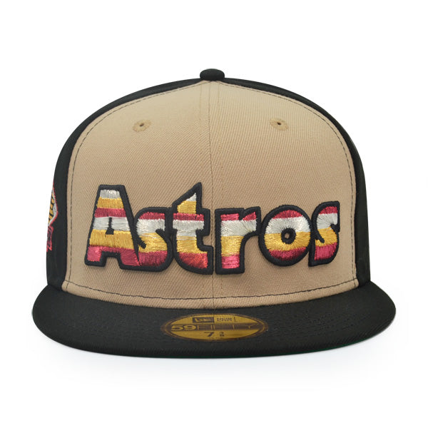 Houston Astros 50th SILVER ANNIVERSARY Exclusive New Era 59Fifty Fitted Hat - Camel/Black