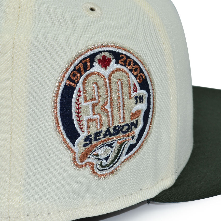Toronto Blue Jays "BANNED" Exclusive New Era 59Fifty Fitted Hat - Chrome/Seaweed