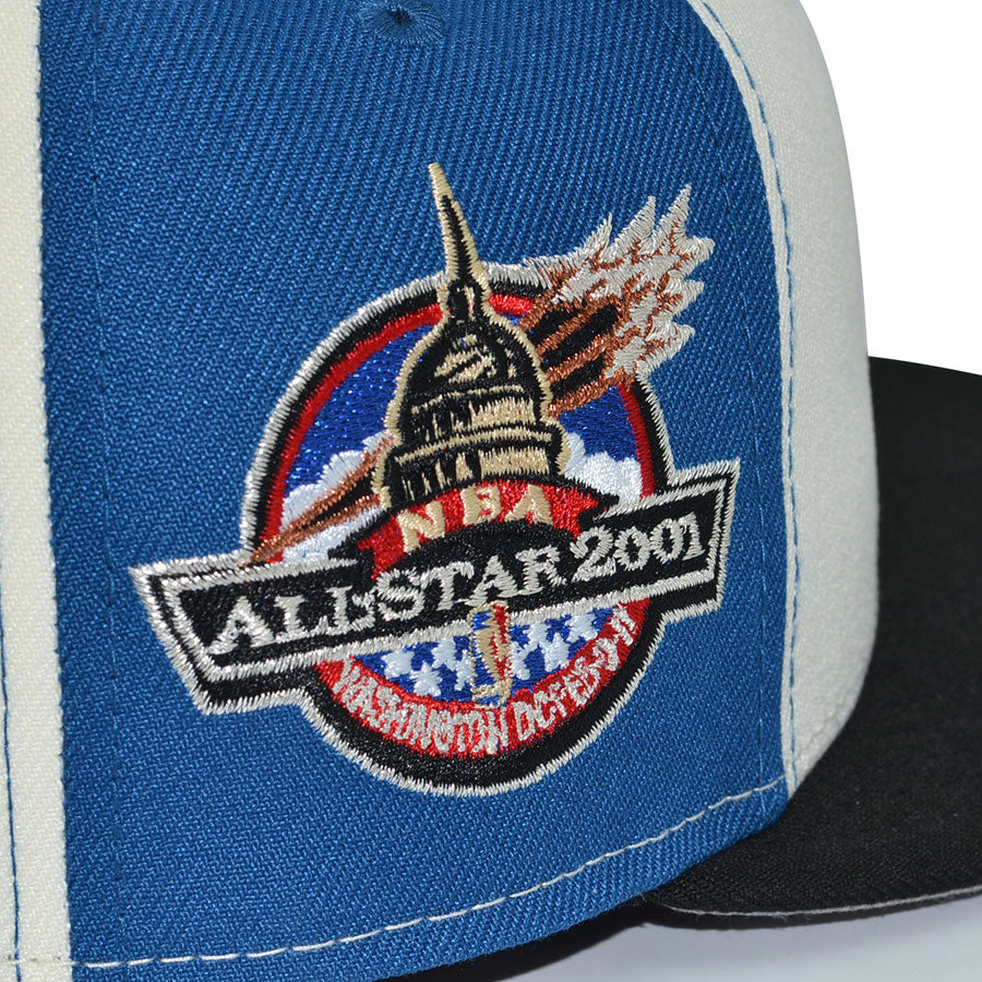 Washington Wizards "THE WIZ" Pinwheel Exclusive New Era 59Fifty Fitted Hat - Chrome/Seashore/Black