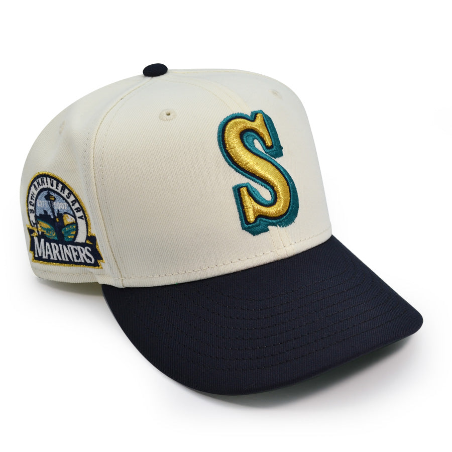 Seattle Mariners 30th Anniversary Exclusive New Era 59Fifty Fitted Hat - Chrome/Navy