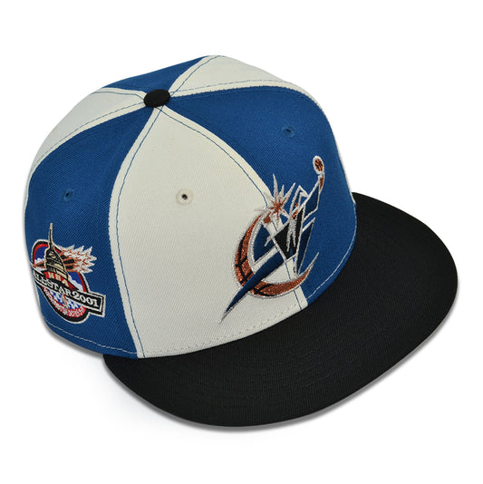 Washington Wizards "THE WIZ" Pinwheel Exclusive New Era 59Fifty Fitted Hat - Chrome/Seashore/Black
