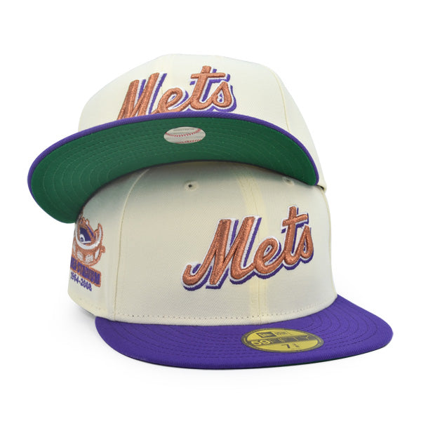 New York Mets Shea Stadium Exclusive New Era 59Fifty Fitted Hat - Chrome/Purple