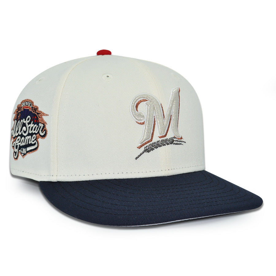 Milwaukee Brewers "MARVELS" Exclusive New Era 59Fifty Fitted Hat - Chrome/Navy