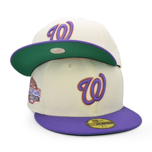 Washington Nationals 2018 ALL-STAR GAME Exclusive New Era 59Fifty Fitted Hat - Chrome/Purple
