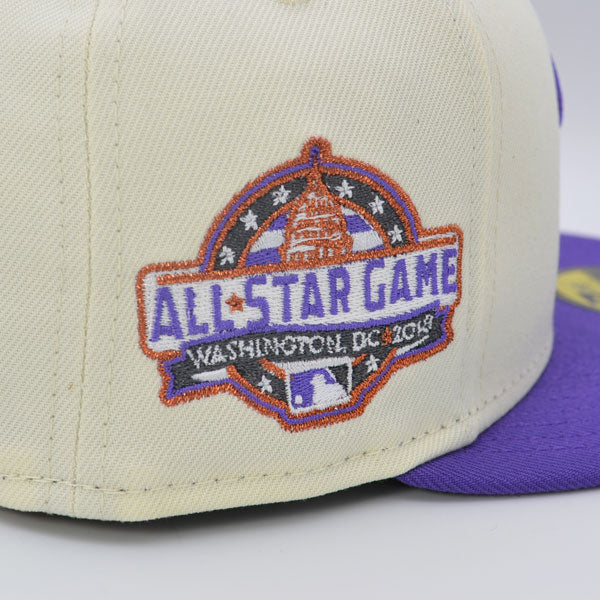 Washington Nationals 2018 ALL-STAR GAME Exclusive New Era 59Fifty Fitted Hat - Chrome/Purple