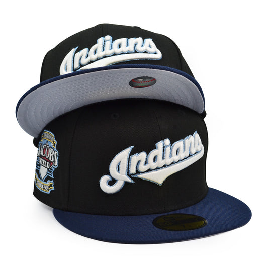 Cleveland Indians Jacobs Field 1994 Inaugural Season Exclusive New Era 59Fifty Fitted Hat - Black/Navy