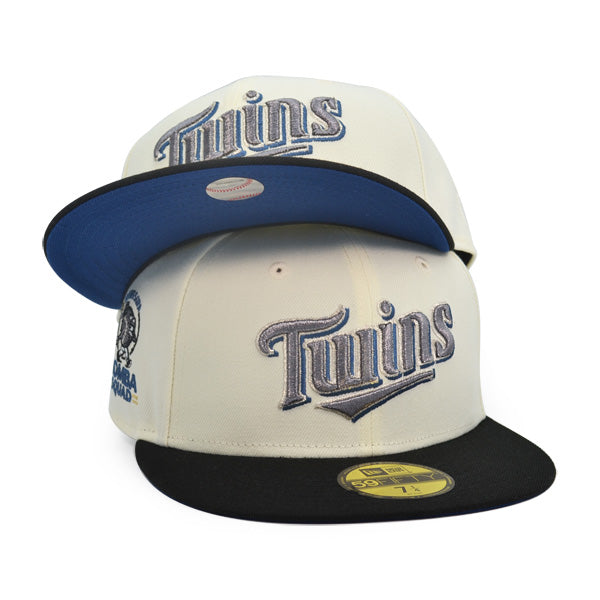 Minnesota Twins Script BOMBA SQUAD Exclusive New Era 59Fifty Fitted Hat - Chrome/Black