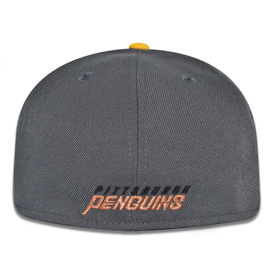 Pittsburgh Penguins "STEEL CITY" Exclusive New Era 59Fifty Fitted Hat - Graphite/Black