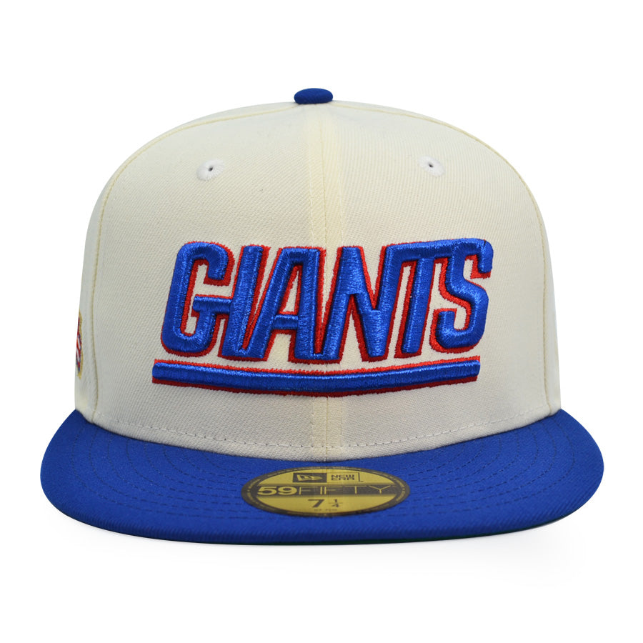 New York Giants 90 Seasons Exclusive New Era 59Fifty Fitted Hat -Chrome/Royal