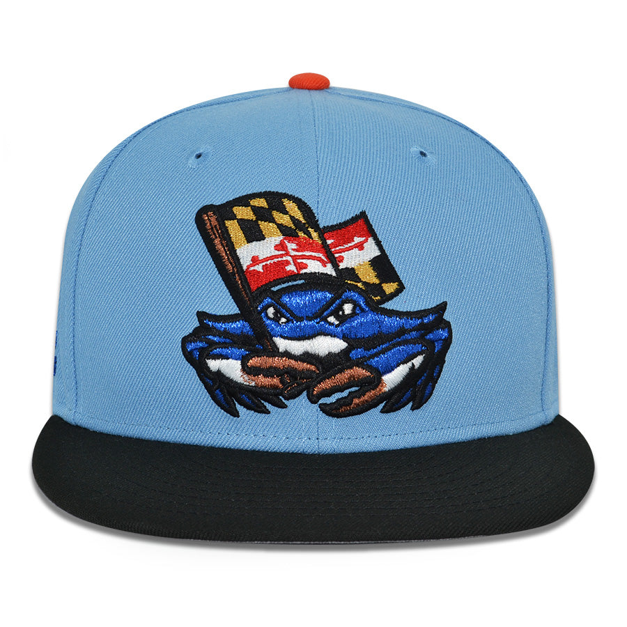 Chesapeake Baysox "BLUE CRAB" Exclusive New Era 59Fifty Fitted Hat - Sky/Black
