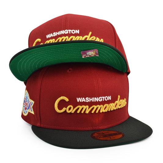 Washington Commanders SUPER BOWL XXVI Exclusive New Era 59Fifty Fitted Hat -Burgundy/Black