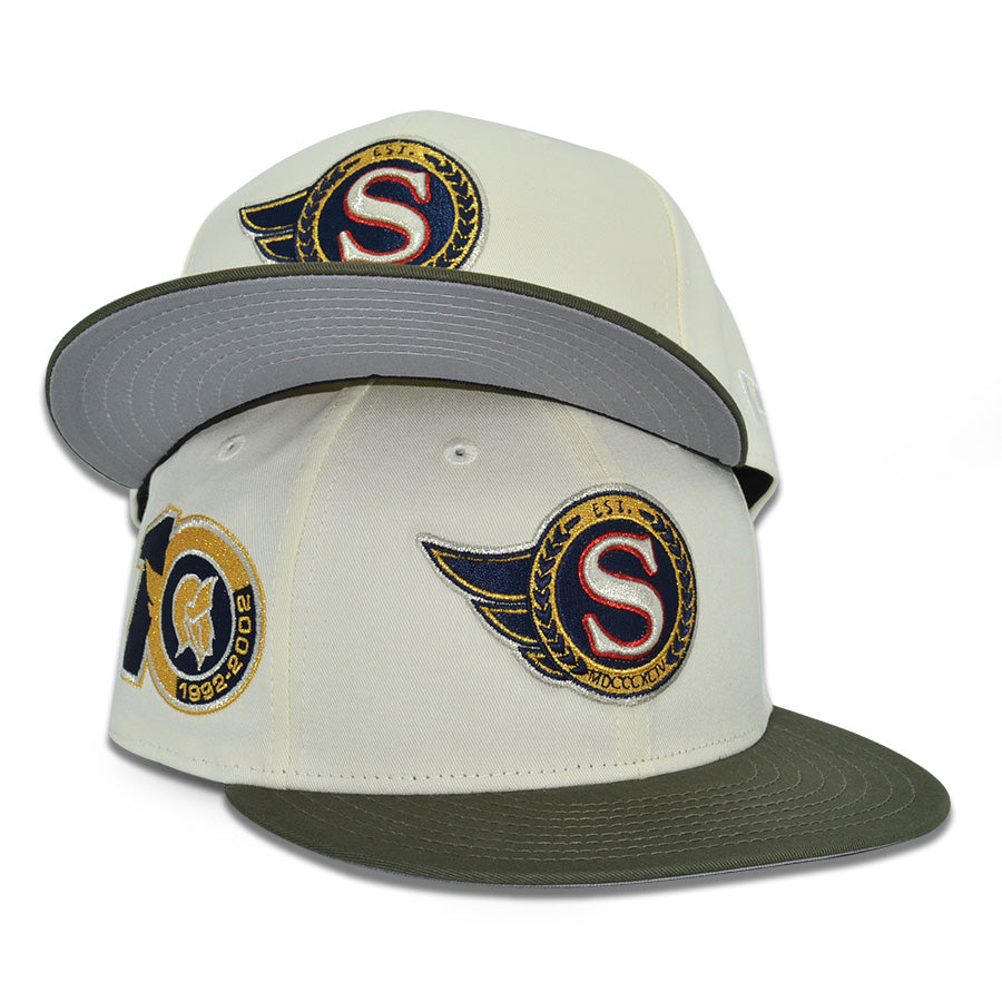 Ottawa Senators "MONEY BAGS" Exclusive New Era 59Fifty Fitted Hat - Chrome/New Olive