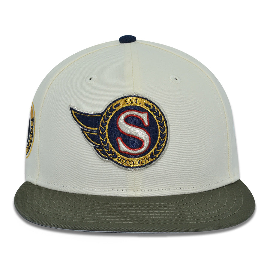 Ottawa Senators "MONEY BAGS" Exclusive New Era 59Fifty Fitted Hat - Chrome/New Olive