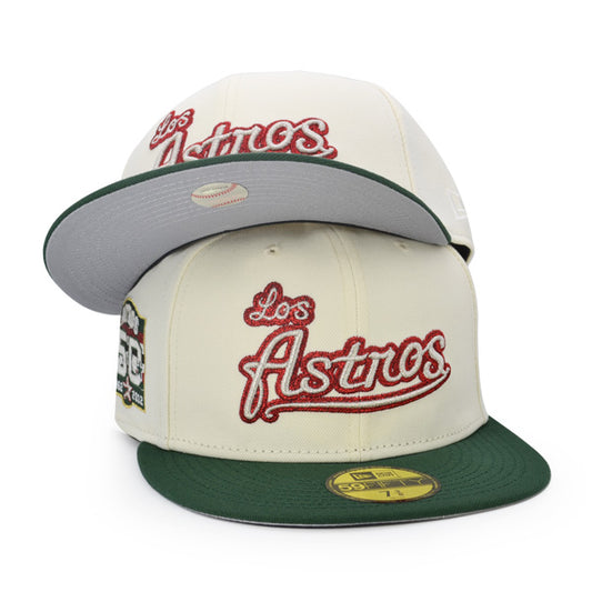 Houston Los Astros 50th ANNIVERSARY Exclusive New Era 59Fifty Fitted Hat – Chrome/Cilantro Green