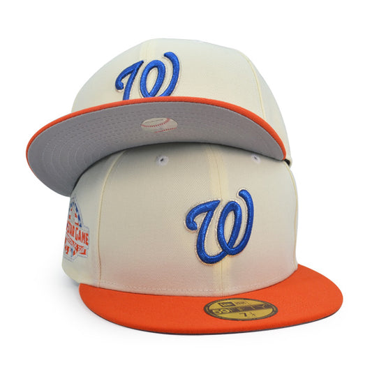 Washington Nationals 2018 ALL-STAR GAME Exclusive New Era 59Fifty Fitted Hat - Chrome/CD Orange