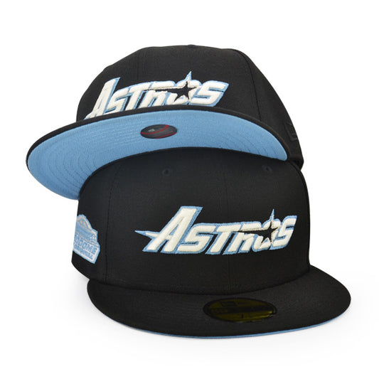 Houston Astros ASTRODOME THE ORIGINAL Exclusive New Era 59Fifty Fitted Hat - Black/Sky