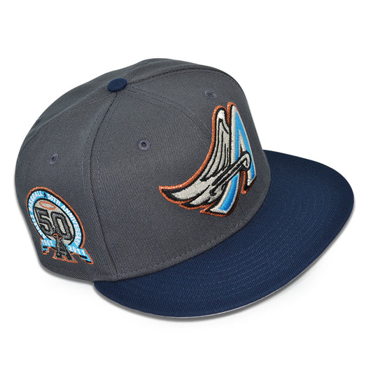 Anaheim Angels "APOCALYPSE" Exclusive New Era 59Fifty Fitted Hat - Dark Graphite/Oceanside