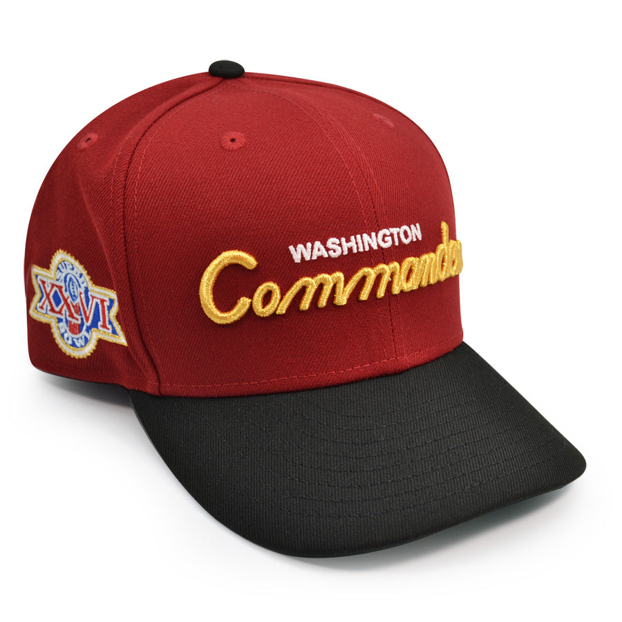Washington Commanders SUPER BOWL XXVI Exclusive New Era 59Fifty Fitted Hat -Burgundy/Black